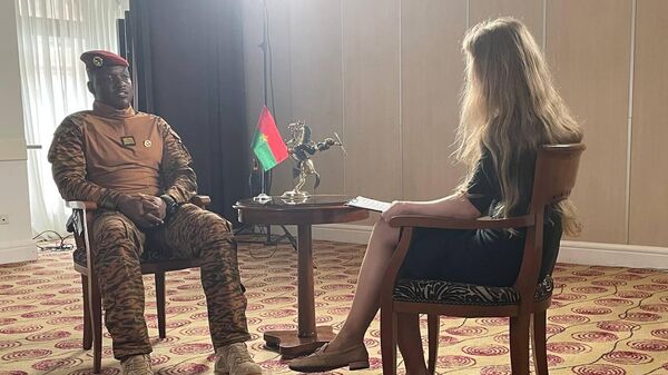 Président de la Transition du Burkina Faso, Ibrahim Traoré, lors d'une interview exclusive avec Sputnik Afrique - Sputnik Afrique