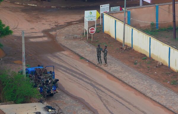 Nigerien law enforcement provide security in Niamey, Niger, Saturday, July 29, 2023. - Sputnik Africa