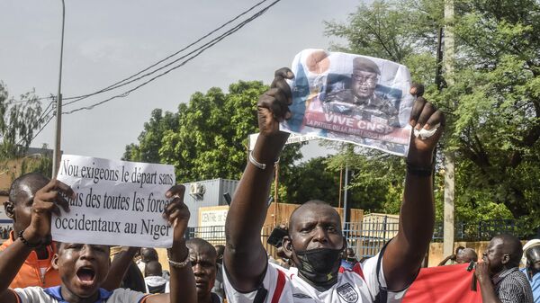 Manifestants au Niger, le 30 juillet 2023 (image d'illustration) - Sputnik Afrique
