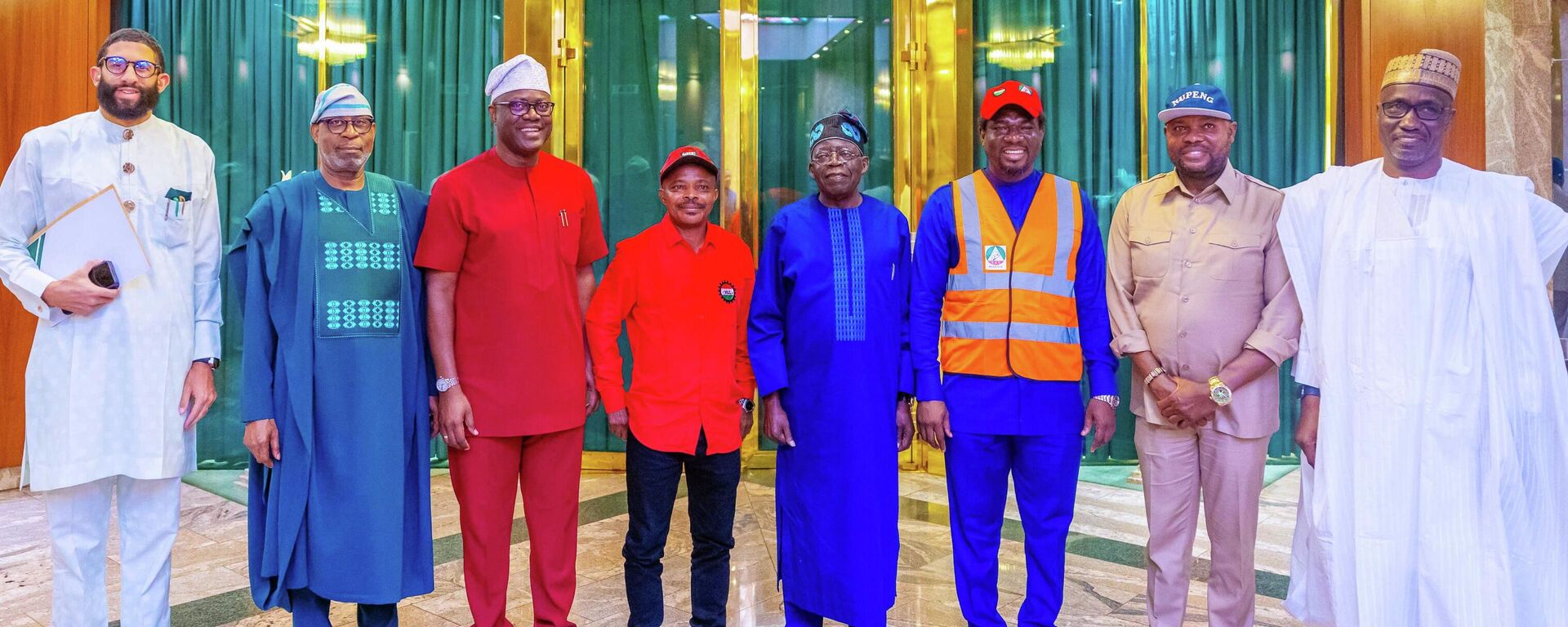 The leadership of Nigeria Labour Congress (NLC) led by its President, Comrade Joe Ajaero, and that of Trade Union Congress, Comrade Festus Usifo, held a meeting with President Bola Tinubu Wednesday evening at the State House, Abuja. - Sputnik Africa, 1920, 03.08.2023