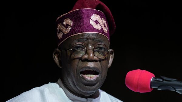 President-Elect Bola Tinubu addresses gathered supporters and the country after receiving his certificate at a ceremony in Abuja, Nigeria Wednesday, March 1, 2023 - Sputnik Africa