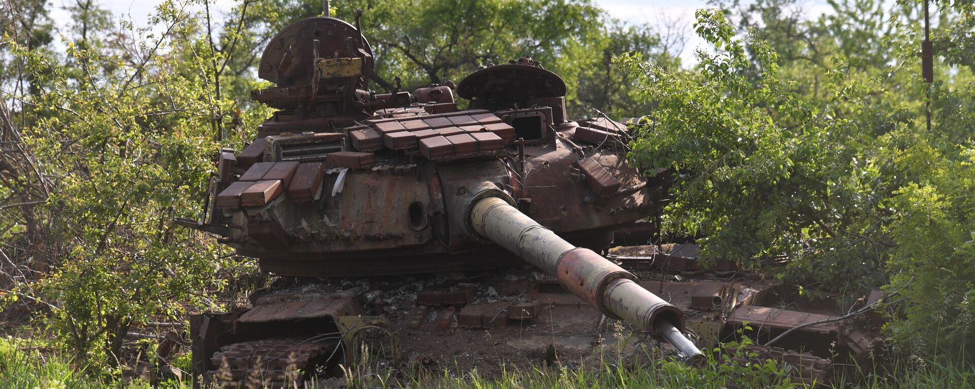 A destroyed tank of the Ukrainian Armed Forces in the village of Troitskoye, Lugansk People's Republic. File photo - Sputnik Africa, 1920, 08.08.2023