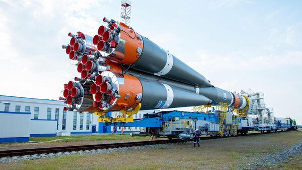 The Soyuz-2.1b rocket with the Luna-25 automatic station was installed on the launch complex of the Vostochny cosmodrome, Russia.  - Sputnik Africa