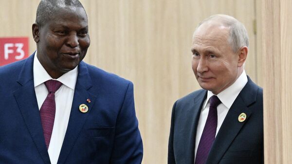 Meeting of the Russian President Vladimir Putin and the President of the Central African Republic F. A. Touadera - Sputnik Africa