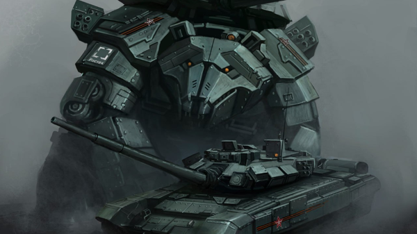 An art by Rostec portraying T-90M main battle tank as a mecha bear - Sputnik Africa