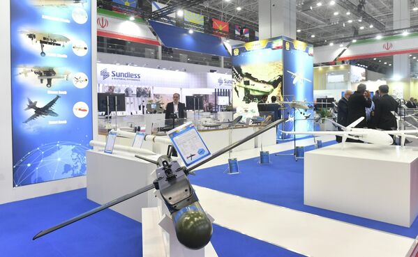 Iranian drones at the exhibition within the framework of the International Military-Technical Forum ARMY-2023. - Sputnik Africa