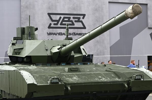 The T-14 Armata tank at the Uralvagonzavod Corporation stand at the ARMY-2023 International Military-Technical Forum at the Patriot Convention and Exhibition Center. - Sputnik Africa