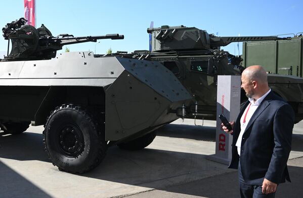 The Zubilo universal unmanned vehicle from JSC Remdiesel at the exhibition as part of the International Military-Technical Forum Army-2023 at Patriot Park outside Moscow. - Sputnik Africa