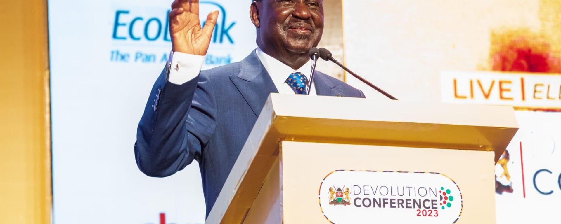 Raila Odinga, leader of Kenya's main opposition alliance Azimio, speaking at the 8th Devolution Conference in Eldoret, western Kenya.  - Sputnik Africa, 1920, 20.08.2023