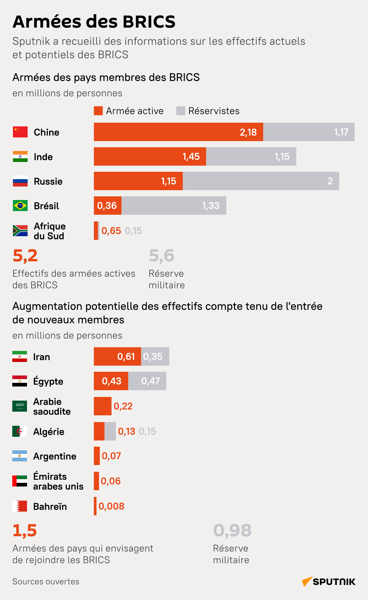 Armées des pays membres des BRICS