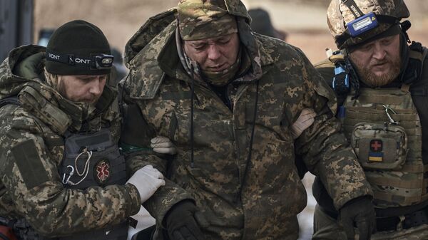  A wounded Ukrainian soldier. File photo - Sputnik Africa