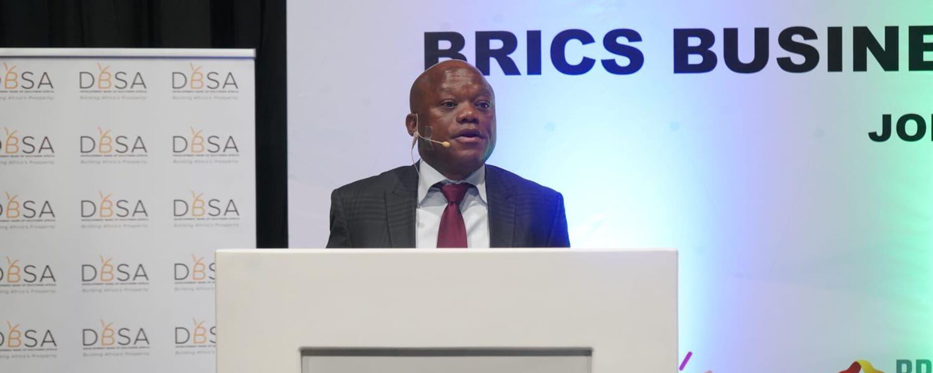 South Africa's Minister of Public Works and Infrastructure Sihle Zikalala speaks at the BRICS Business Forum held on the sidelines of the 15th BRICS Summit in Johannesburg, South Africa, on Tuesday, August 22, 2023. - Sputnik Africa, 1920, 22.08.2023