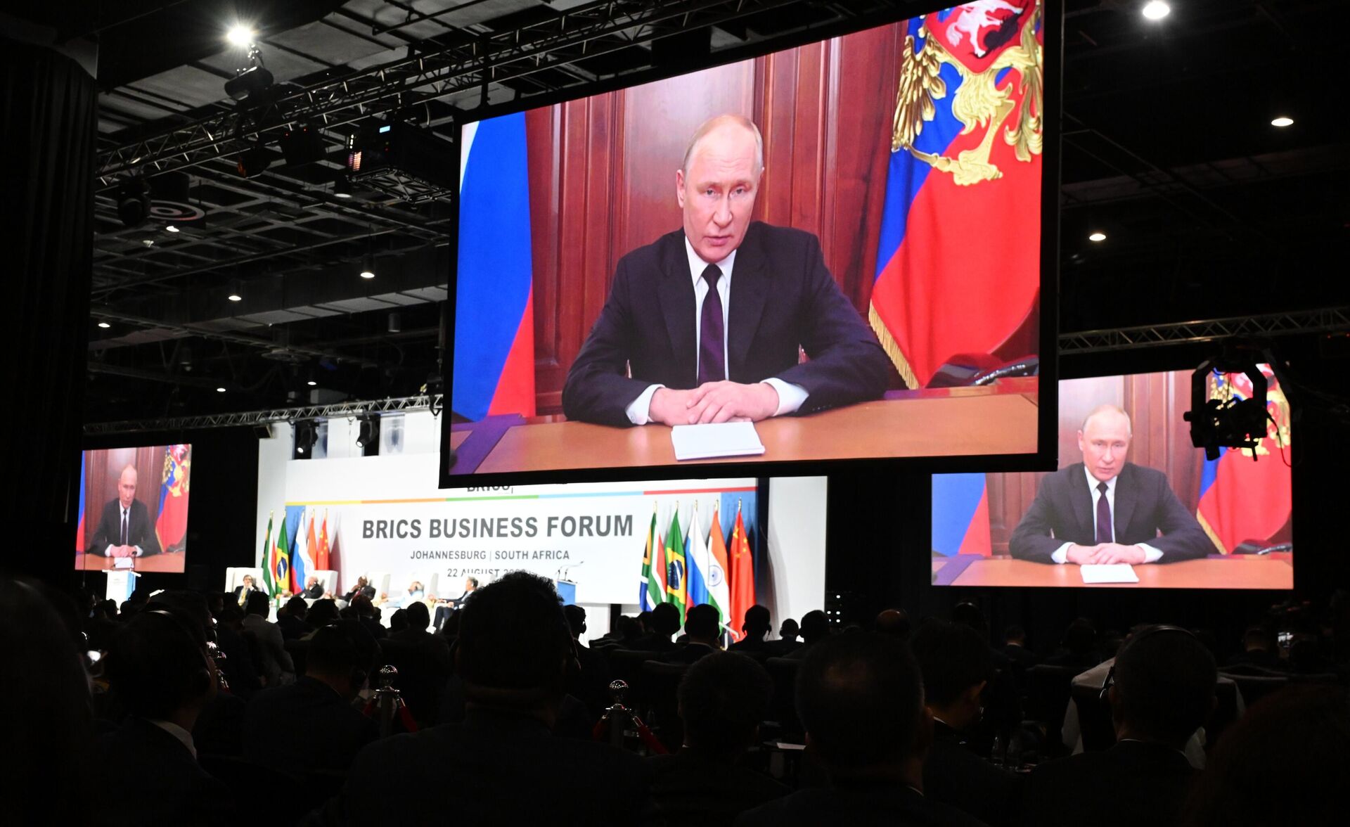 Russian President Putin addresses BRICS summit in South Africa, August 22, 2023. - Sputnik Africa, 1920, 22.08.2023