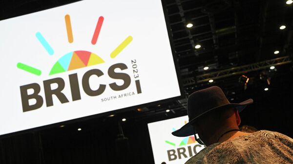 The press center of the BRICS summit in Johannesburg, South Africa - Sputnik Afrique
