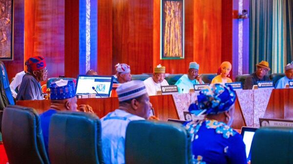 Nigerian President Bola Tinubu during his administration's inaugural Federal Executive Council (FEC) meeting on August 28, 2023.  - Sputnik Africa