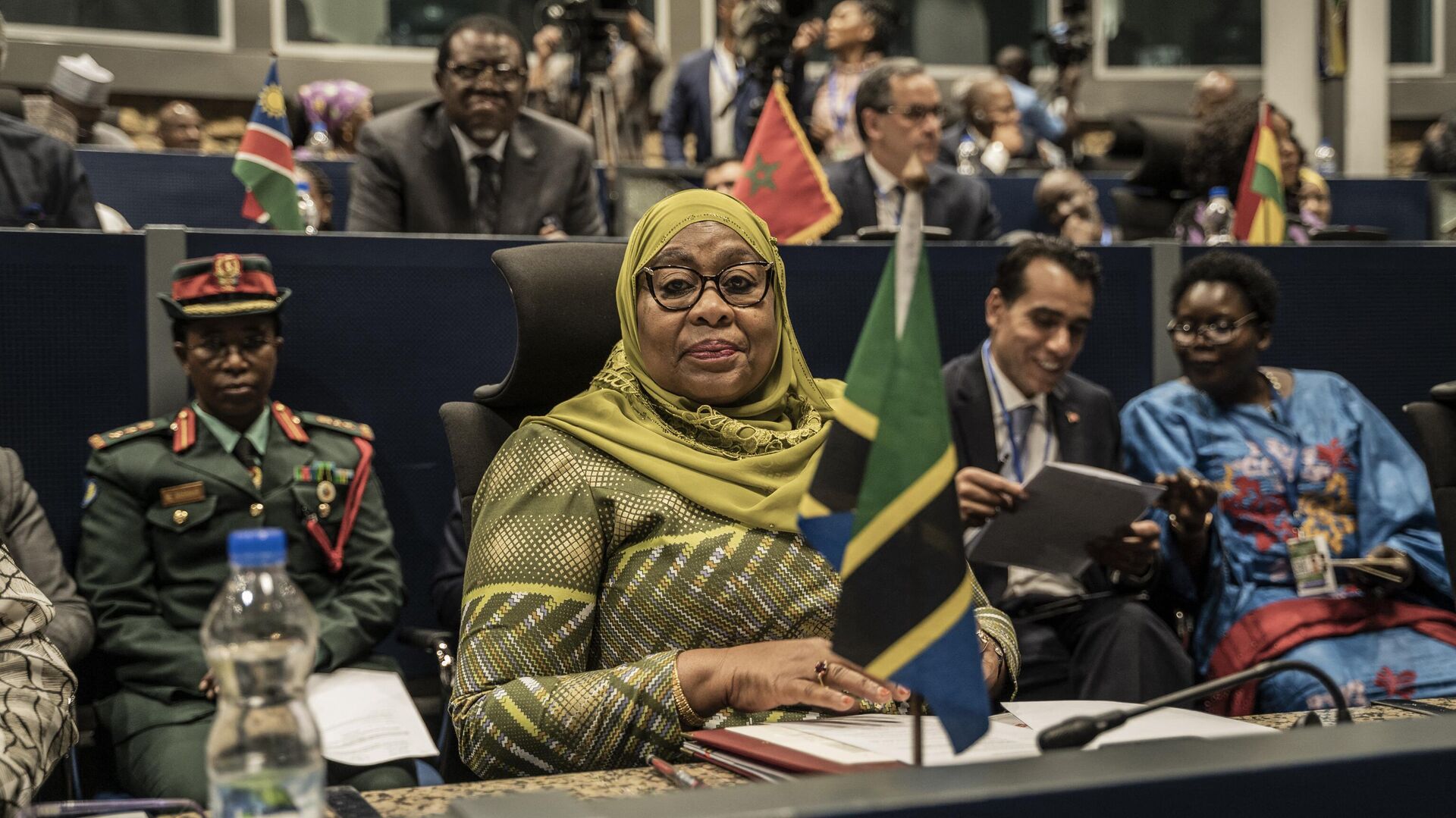 President of Tanzania Samia Suluhu Hassan attends a mini-summit on Peace and Security in eastern Democratic Republic of Congo (DRC) on the sidelines of the 36th Ordinary Session of the Assembly of the African Union (AU) in Addis Ababa on February 17, 2023. - Sputnik Africa, 1920, 29.08.2023