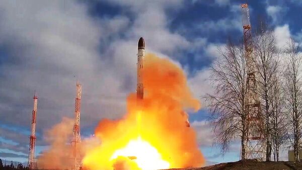 Launch of the Sarmat stationary intercontinental ballistic missile from the Plesetsk cosmodrome in the Arkhangelsk region. - Sputnik Africa
