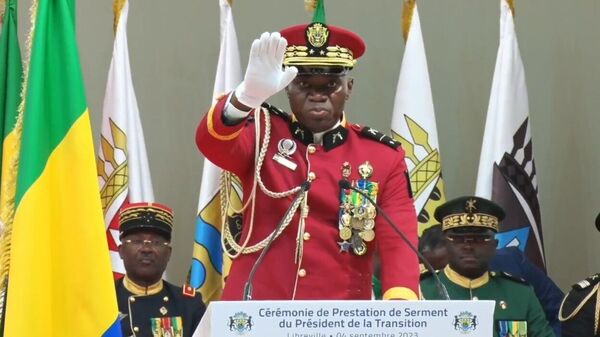 Gabonese interim military leader General Brice Oligui Nguema - Sputnik Africa
