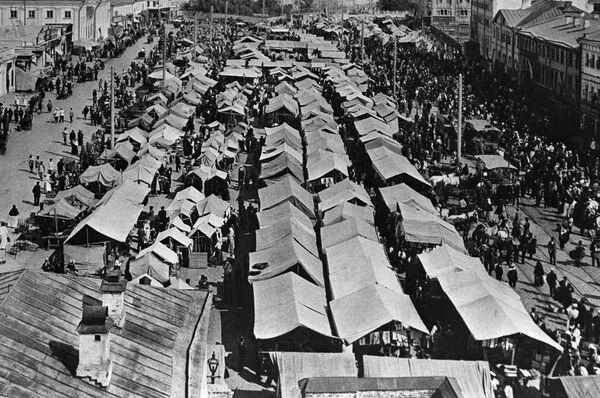 Moscow, 1928. Sukharevsky market (Kolkhoznaya Square). - Sputnik Africa