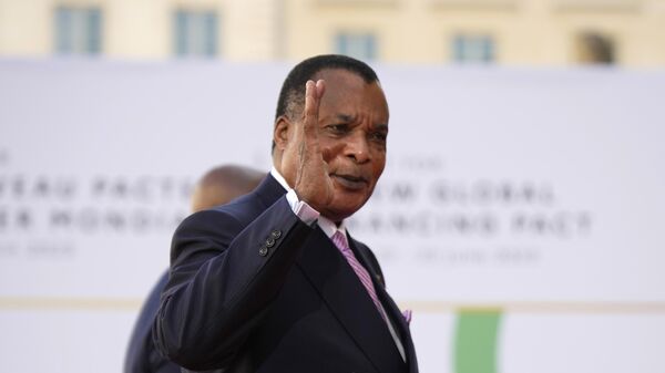 President of the Republic of the Congo Denis Sassou Nguesso arrives for the closing session of the New Global Financial Pact Summit, Friday, June 23, 2023 in Paris. The aim of the two-day climate and finance summit was to set up concrete measures to help poor and developing countries whose predicaments have been worsened by the devastating effects of the COVID-19 pandemic and the war in Ukraine better tackle poverty and climate change. - Sputnik Afrique