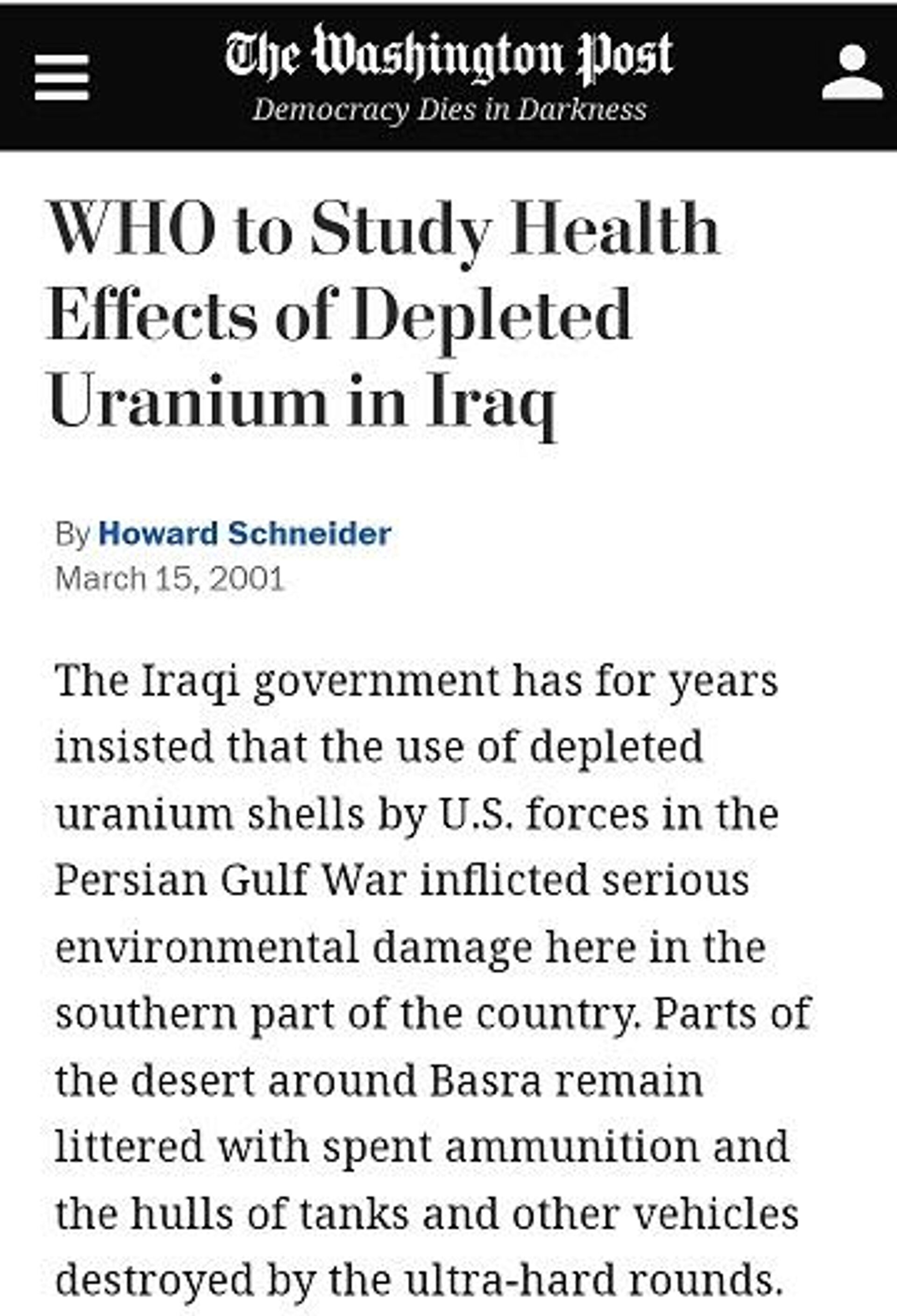 WaPo article on the effects of depleted uranium shells - Sputnik Africa, 1920, 07.09.2023