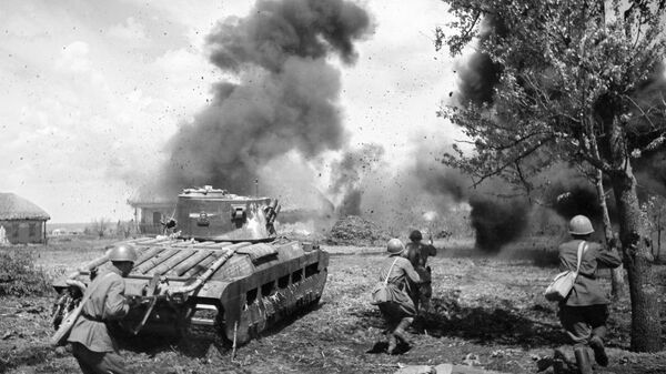 Heavy fighting in the area of the Seversky Donets River during the Donbass strategic offensive operation, August 1943. - Sputnik Africa