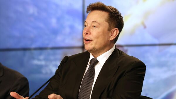 Elon Musk, founder, CEO, and chief engineer/designer of SpaceX speaks during a news conference after a Falcon 9 SpaceX rocket test flight to demonstrate the capsule's emergency escape system at the Kennedy Space Center in Cape Canaveral, Fla., Sunday, Jan. 19, 2020.  - Sputnik Africa