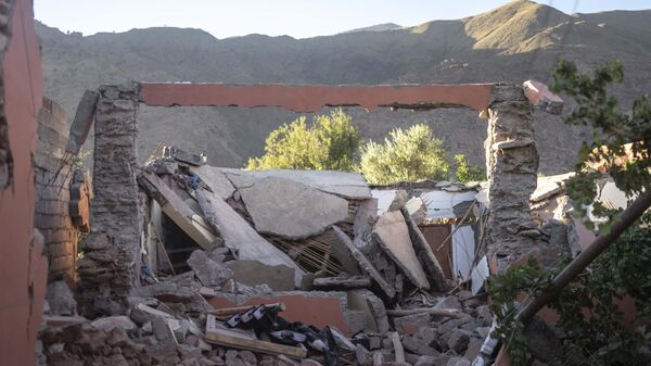 A view of a home that was damaged by the earthquake, in Ijjoukak village, near Marrakech, Morocco, Saturday, Sept. 9, 2023. - Sputnik Africa
