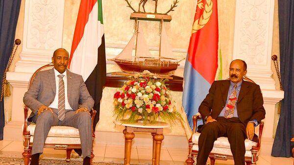 Chairman of Sudan's Sovereign Council, Gen. Abdel Fattah al-Burhan, arrived in Asmara for working visit. - Sputnik Africa