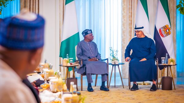 Nigerian President Bola Tinubu with President of the United Arab Emirates, Mohamed bin Zayed Al Nahyan - Sputnik Africa