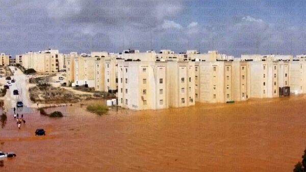 Улицы а затоплены после шторма Даниэль в Мардже, Ливия - Sputnik Africa