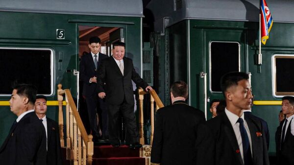 L'arrivée de Kim Jong-un à Vladivostok, dans l’Extrême-Orient russe - Sputnik Afrique