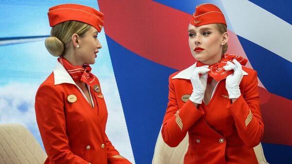 Aeroflot flight attendants at the Eastern Economic Forum in Vladivostok. - Sputnik Africa