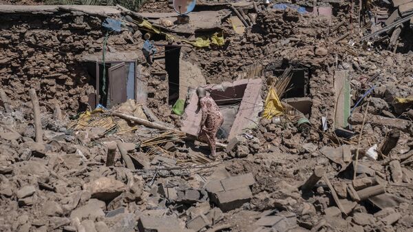 Un village près de Marrakech après le séisme du 8 septembre 2023 - Sputnik Afrique