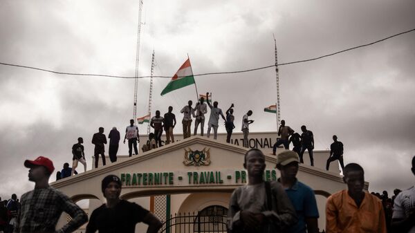 Manifestants à Niamey - Sputnik Afrique