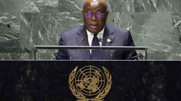 Ghana's President Nana Akufo-Addo addresses the 78th session of the United Nations General Assembly - Sputnik Africa