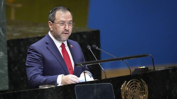Venezuelan Foreign Minister Yván Gil at the United Nations General Assembly - Sputnik Africa