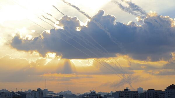 Roquettes tirées depuis la bande de Gaza vers Israël, le 7 octobre - Sputnik Afrique