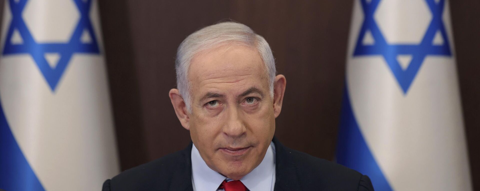 Israeli Prime Minister Benjamin Netanyahu attends the weekly cabinet meeting at the prime minister's office in Jerusalem, Wednesday, Sept. 27, 2023 - Sputnik Africa, 1920, 07.10.2023