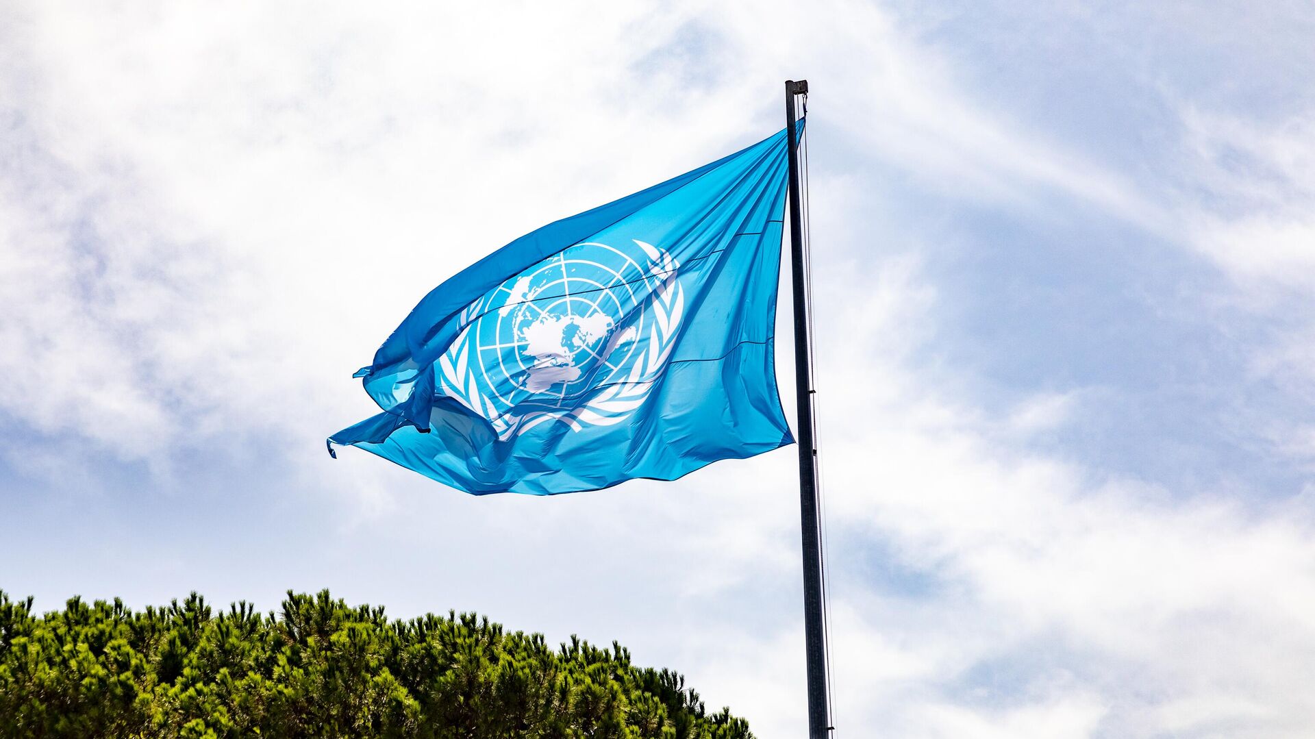 Флаг Организации Объединенных Наций в Риме, Италия - Sputnik Africa, 1920, 11.10.2023