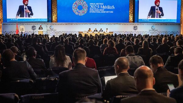 Annual meeting of the International Monetary Fund (IMF) and the World Bank Group (WBG), in Marrakesh on October 13, 2023. - Sputnik Africa
