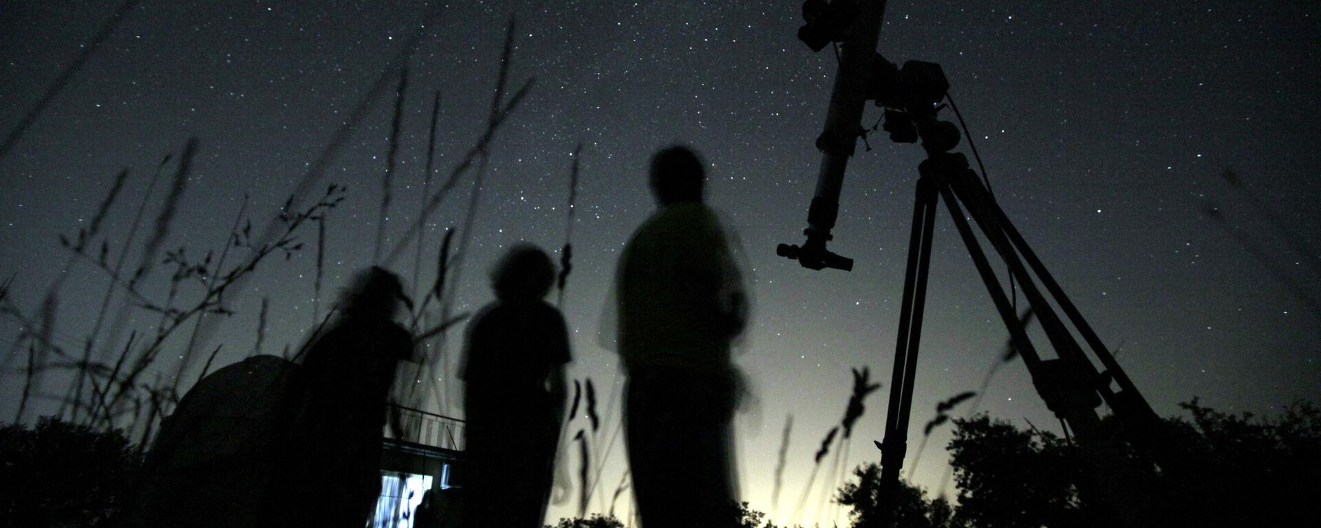 Astronomers observe the night sky for the Perseid meteor shower at an observatory near the village of Avren, east of the Bulgarian capital Sofia, Wednesday, Aug. 12, 2009. - Sputnik Africa, 1920, 17.10.2023