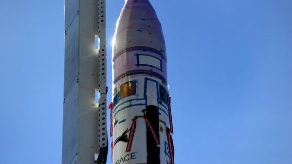 A picture taken on March 11, 2023 shows a detail of the Spanish aerospace company PLD Space's 'Miura-1' suborbital rocket, the first European private rocket to be launched into space, in Almonte near Huelva, southern Spain. 'Miura-1' micro rocket is aimed at sending small satellites to space. - Sputnik Africa