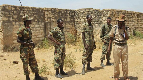 Ethiopian soldiers patrol in the town of Baidoa in Somalia, Feb. 29, 2012.  - Sputnik Africa