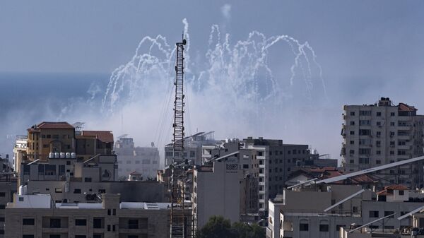 Во время израильского удара по городу Газа - Sputnik Afrique