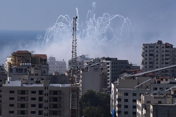 During the Israeli strike on Gaza City - Sputnik Africa