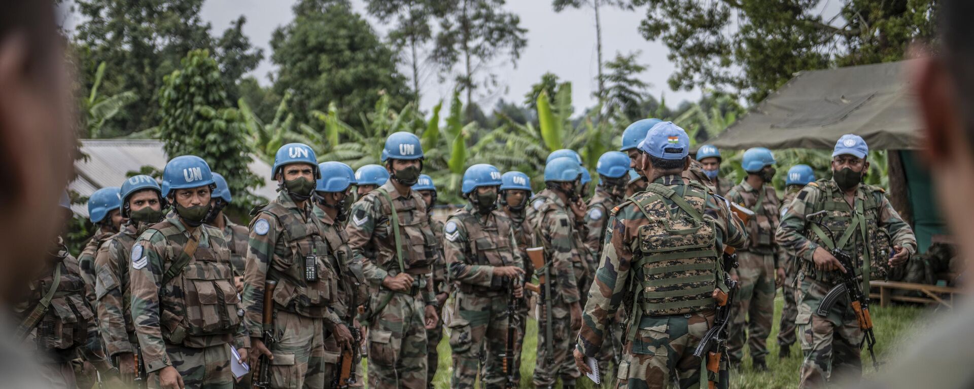MONUSCO blue helmet deployed near Kibumba, north of Goma, Democratic Republic of Congo, Friday Jan. 28, 2022. - Sputnik Africa, 1920, 08.02.2024