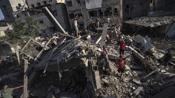 Les destructions après les frappes israéliennes sur la bande de Gaza - Sputnik Afrique