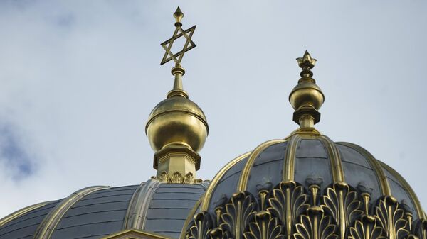 Clouds cover the sky over the Star of David on top of the 'New Synagogue' in central Berlin, Germany, Tuesday, June 27, 2023. - Sputnik Africa