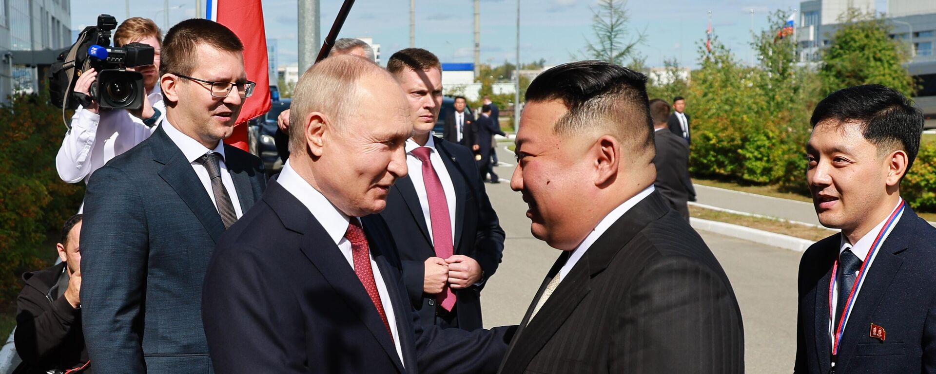 September 13, 2023 The President of the Russian Federation Vladimir Putin and the Chairman of the Government of the Soviet DPRK arrived at the Moscow Cosmodrome. - Sputnik Africa, 1920, 11.11.2023